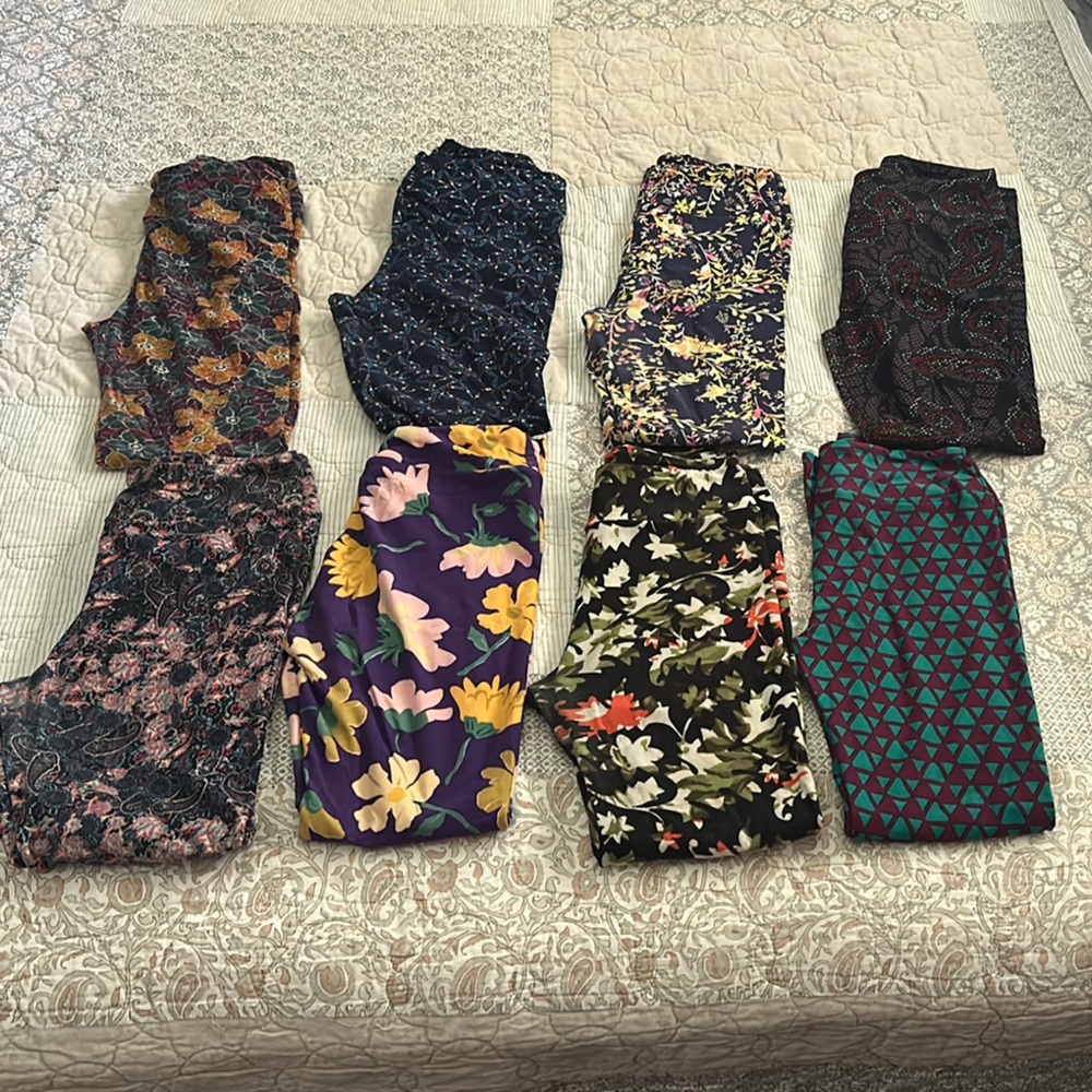LuLaRoe Women's Leggings - Multicolor Patterns - Lot of 8